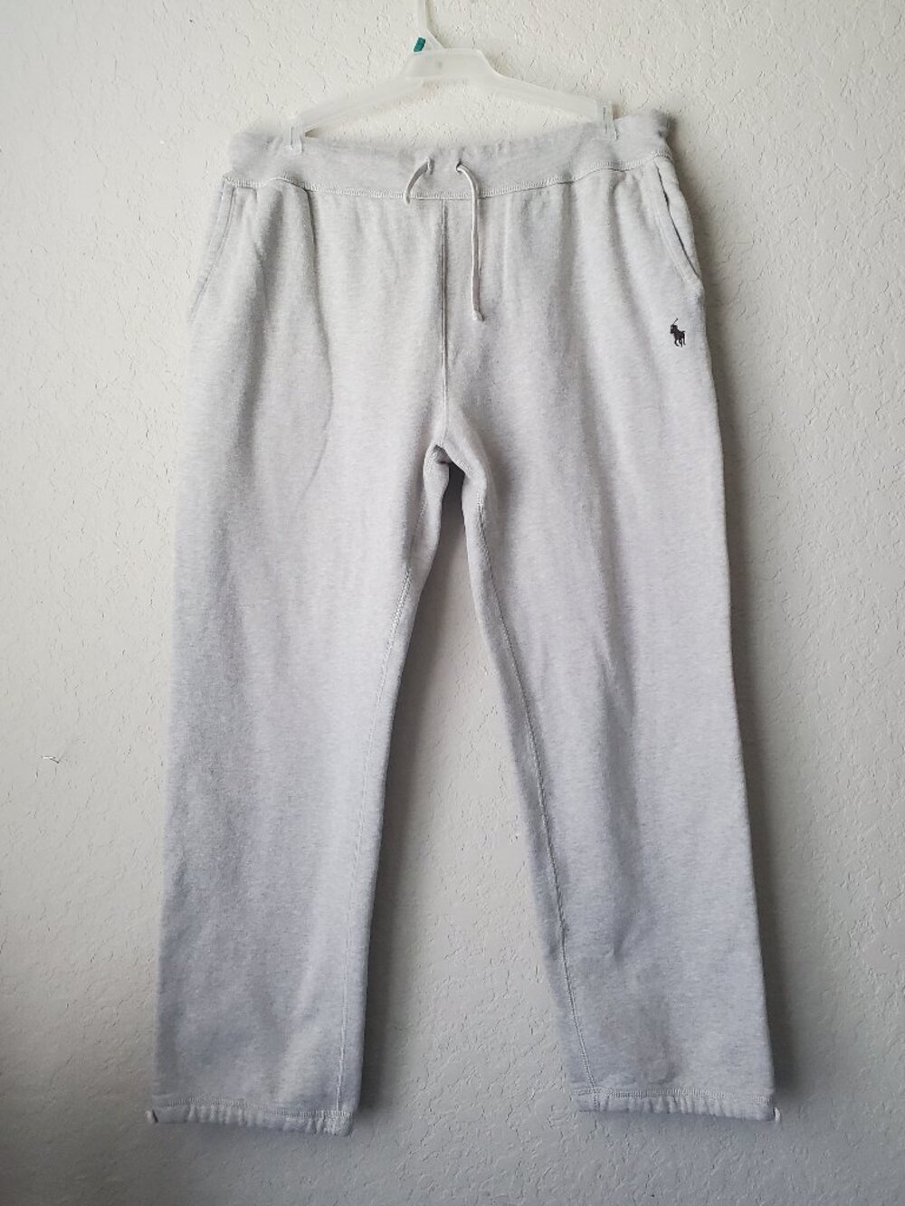 Polo Ralph Lauren Heather Gray/Cream Cinch Hem Sweatpants XXL Pony Logo Joggers